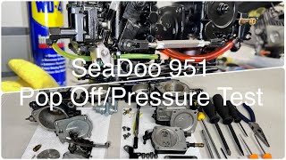 SeaDoo 951 Carburetor Pop Off Pressure Test [upl. by Ahsiekram]