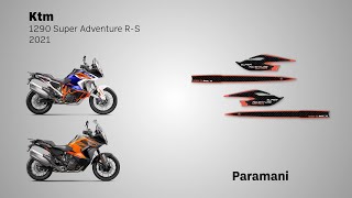 LabelBikeÂ® ADESIVI 3D Paramani compatibili con Moto Ktm 1290 Super Adventure RS 2021 [upl. by Asyle]