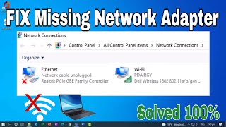 Windows Could Not Find a Driver For Your Network Adapter  WiFi Adapter Missing Problem Windows [upl. by Evy]