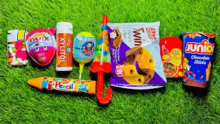 Oddly Satisfying l Unpacking Kinder BIG Surprise eggs amp Lollipops Chocolate Sweets 🍭  ASMR sounds [upl. by Rosenthal]