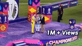 Prime Minister Narendra Modi Presented the 2023 World Cup trophy to Australian Team🔥 Ind Vs Aus [upl. by Rhoades]