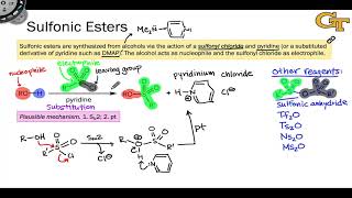 0211 Formation of Sulfonate Esters from Alcohols [upl. by Eissirhc920]