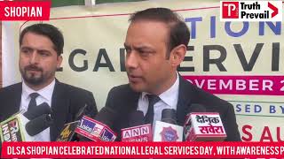 DLSA Shopian Celebrated National Legal Services Day With Awareness Program [upl. by Drof742]