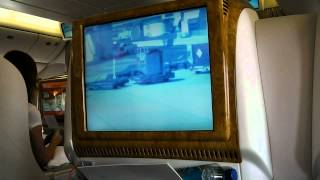 Emirates 777300ER DXB FCO Business Class  DUBAI boarding take off amp landing ROME [upl. by Phillie777]