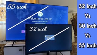 How Big is 55 Inch TV Size Comparing 32 50 and 55 Inch TV Screen Sizes [upl. by Farrison]