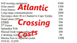 Atlantic Crossing Costs [upl. by Aisorbma]