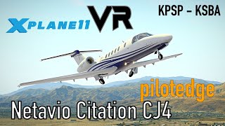 XPlane 11 VR  Netavio Citation CJ4  Pilotedge ATC [upl. by Nnylorac]