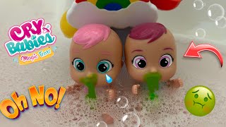 Cry baby dolls get Sick in the Bath 🤮 [upl. by Ruon335]