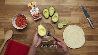 Recette pour lapéro  Les tortillas à lavocat Maggi [upl. by Payson]