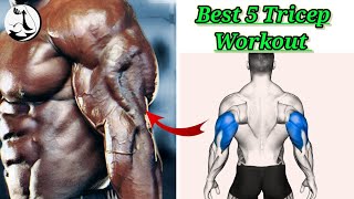 Best 5 Tricep Workout With Dumbbells  Tricep Workout  Dumbbell Exercise [upl. by Ellekram960]