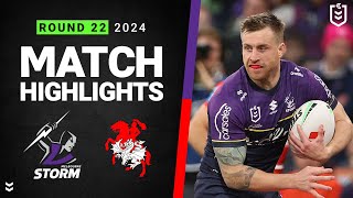 NRL 2024  Storm v Dragons  Match Highlights [upl. by Chance]