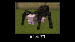 64 bits 32 bits 16 bits 8 bits 4 bits 2 bits 1 bit half bit quarter bit Minecraft fall [upl. by Airdnekal844]