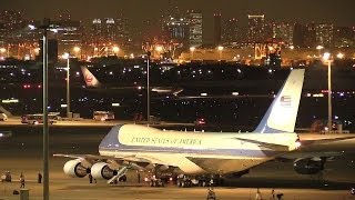 Welcome President Obama Air Force One VC25 929000 オバマ大統領来日 羽田空港 エアフォースワン [upl. by Fanechka]