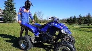 First Ride On Yamaha Raptor 660r QuadCRAZY [upl. by Neddy]