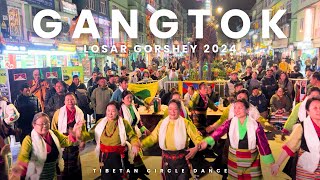 Gangtok gorshey  losar 2024  Tibetan circle dance ​⁠MG marg sikkim [upl. by Nwahsem]