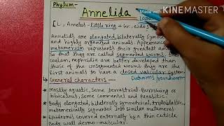 Phylum Annelida characters and classification explain [upl. by Ahsin913]