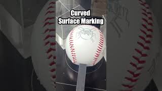 Curved Surface MarkingLaser Engraving on Baseball [upl. by Enelkcaj]