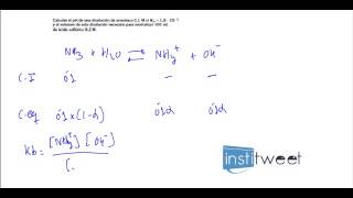 ejercicio resuelto neutralización ácido y base cálculo del pH y volumen utilizado [upl. by Anyd]