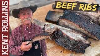 Beef Ribs Recipe  Smoked Beef Ribs on the Grill [upl. by Egduj]