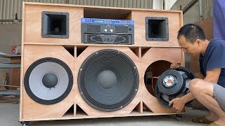 Restoration and design giant portable speaker system  1 unique idea for event sound system [upl. by Adlitam232]