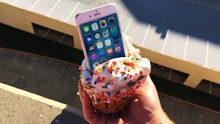 Can iPhone 6s Survive 100 FT Drop Test in an Ice Cream Cone  GizmoSlip [upl. by Rosenbaum991]