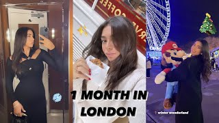 1 MONTH IN LONDON VLOGWINTER WONDERLANDPUPPY YOGACHRISTMASBOROUGH MARKETلندن فلوج ونتر وندرلاند [upl. by Kellsie]