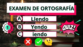 Examen de Ortografía✅❌ ¿Podrás acertar todas la preguntas🤔quiz ortografía testdeculturageneral [upl. by Frederick]