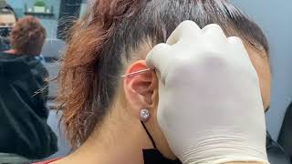 Industrial piercing INSTRUCTIONAL how to pierce properly [upl. by Zannini]