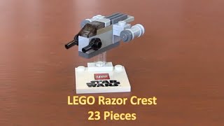 How To Build A Mini LEGO Star Wars Razor Crest 23 Pieces [upl. by Sou]