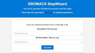 From Nanoseconds to Steps Automate GROMACS Simulations with GROMACS StepWizard [upl. by Aretse]