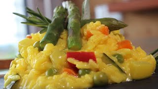 risotto TU COME FAI IL RISOTTO ALLE VERDURE E ZAFFERANO ricetta risotto alle verdure e zafferano [upl. by Raouf525]