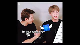 NamJin Moments namjin rm jin kimseokjin kimnamjoon bts btsarmy btsyoutubehorts [upl. by Noryk]