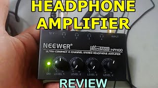 Neewer HA400 REVIEW  4x Headphone Amplifier  Good for Podcasting [upl. by Wexler398]