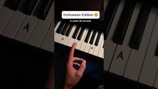 Easy melody 🎃 piano tutorial pianolessons halloween halloweenmusic pianomusic lesson [upl. by Infield387]