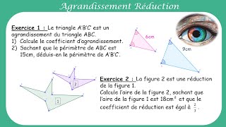 Agrandissement Réduction  Exercices corrigés [upl. by Anod]