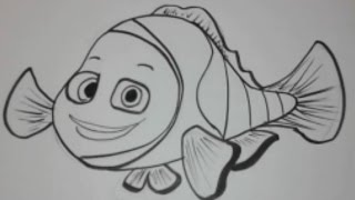 How to Draw NEMO Step by Step  Easy Drawing  Tutorial [upl. by Teraj]