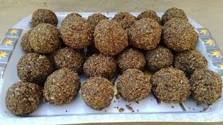 Alsi Pinni Recipe  Alsi ke laddu  Flax seeds laddoo  Village Style  Village Food Secrets [upl. by Notlrahc]