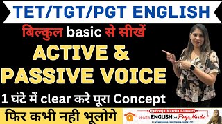 Active and Passive voice  voice  htet preparation  tet English  English grammar [upl. by Riffle764]