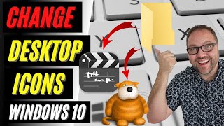 How To Change Desktop Icons Windows 10  Custom Icons [upl. by Cramer]