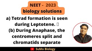 a Tetrad formation is seen during Leptotene b During Anaphase the centromeres split and [upl. by Sparrow]