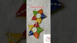 Diwali decoration itemsResin tealight holder resinart diy diwalicelebration shorts [upl. by Asssilem311]