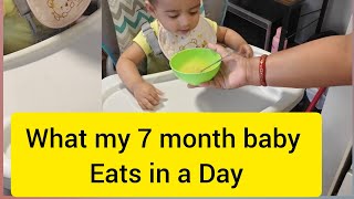 what my 7 month old baby Eats in a day [upl. by Natan]