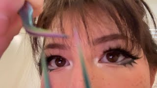 professional kinda lash extensions asmr [upl. by Garnes644]