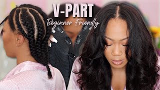 NATURAL VPART WIG BEGINNER FRIENDLY INSTALL  BEAUTY FOREVER HAIR [upl. by Mccarthy]