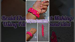 Kapde se bracelet kaise banaye  How to make wristband by using fabric  shorts viral trending [upl. by Darryn980]