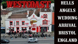 Hells Angels Wedding arrival Bristol England [upl. by Ilac]