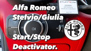 Alfa Romeo StelvioGiulia StartStop deactivator [upl. by Keryt]