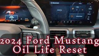 2024 Ford Mustang Oil Life Reset Procedure [upl. by Esemaj]