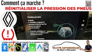 RENAULT réinitialiser la pression des pneus sur écran tactile comment ça marche [upl. by Ellek743]