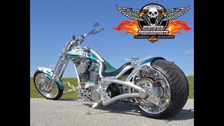 SOLD  2010 BOURGET BIKE WORKS PYTHON SUPER STRETCH LIMO SPRINGER 330 REAR TIRE CHOPPER [upl. by Koby650]